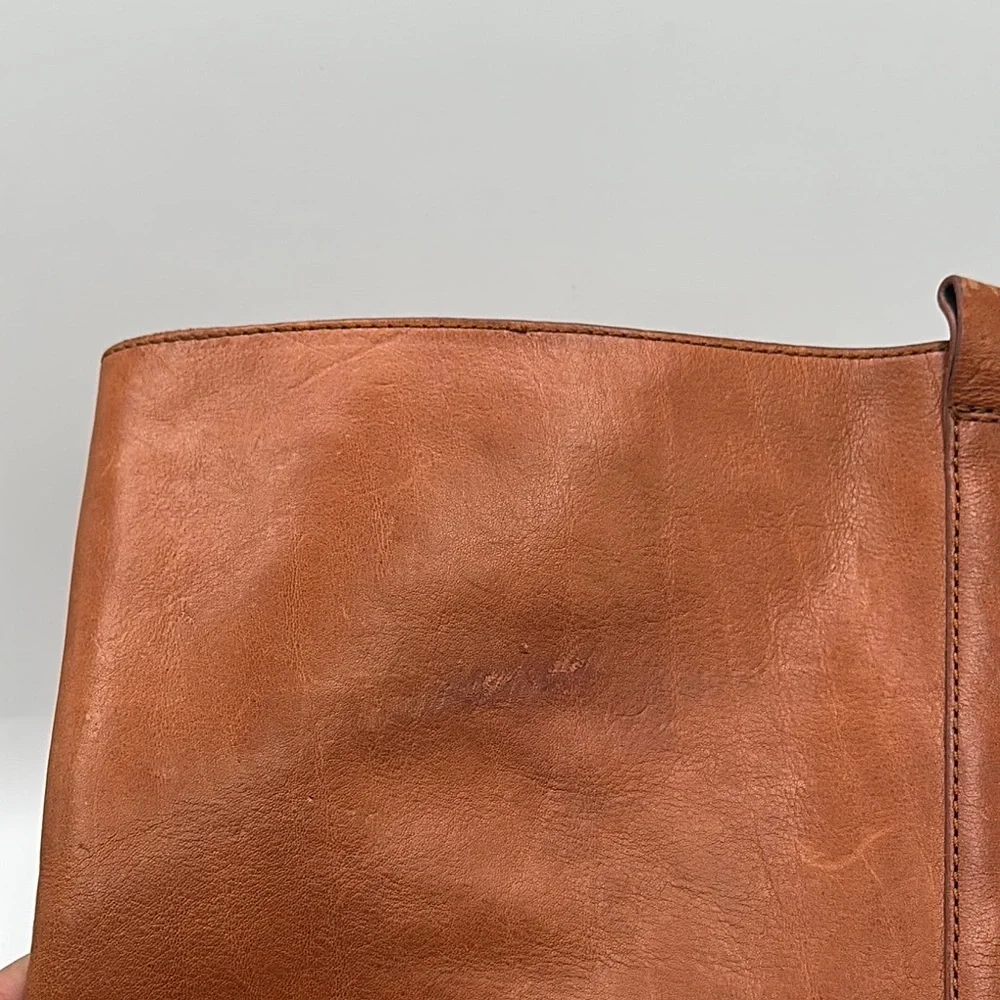 Coach Natalie‎ Sz 6 1/2 Cognac Brown Leather Riding Boots